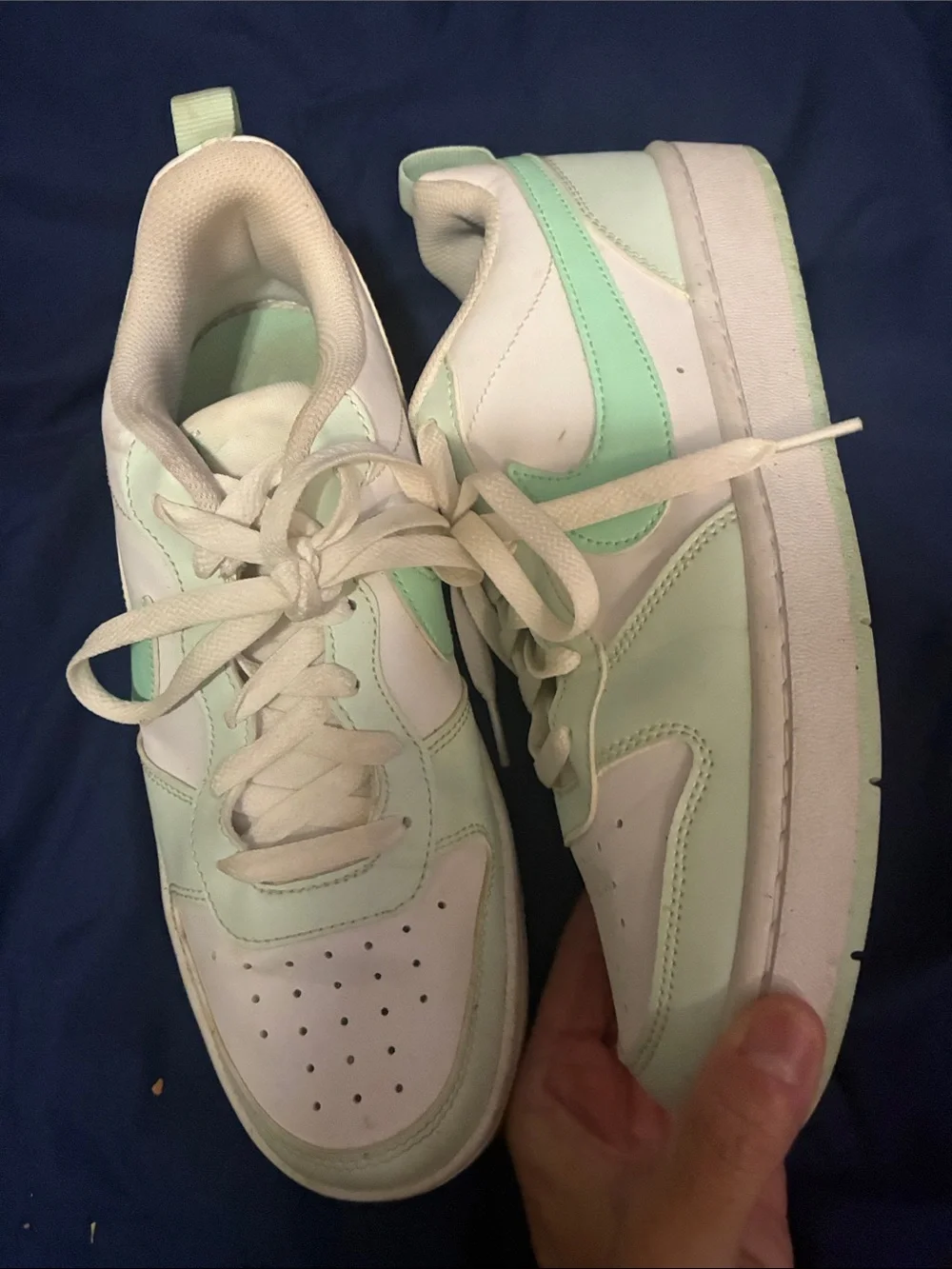 Nike Women’s Low-Top Sneakers in Mint Green and White